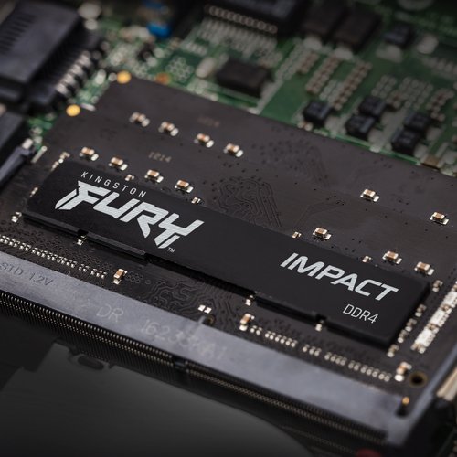 Kingston FURY Impact - DDR4 - módulo - 16 GB - SO-DIMM de 260 contactos - 3200 MHz / PC4-25600 - CL20 - 1.2 V - sin búfer - no ECC - negro 6 Kingston FURY Impact - DDR4 - módulo - 16 GB - SO-DIMM de 260 contactos - 3200 MHz / PC4-25600 - CL20 - 1.2 V - sin búfer - no ECC - negro - Imagen 6