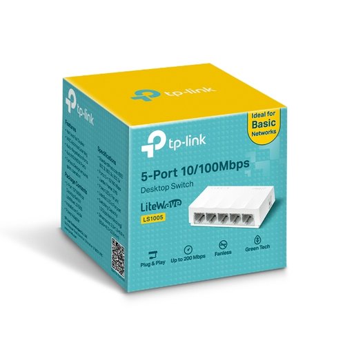 TP-Link LiteWave LS1005 - Conmutador - sin gestionar - 5 x 10/100 - sobremesa 6 TP-Link LiteWave LS1005 - Conmutador - sin gestionar - 5 x 10/100 - sobremesa - Imagen 6