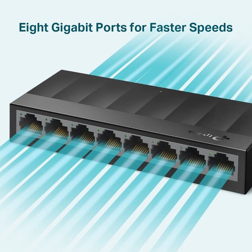 Switch No Gestionado 8 Puertos Gigabit Sobremesa Pared TP-Link LiteWave LS1008G 4 Switch No Gestionado 8 Puertos Gigabit Sobremesa Pared TP-Link LiteWave LS1008G - Imagen 4