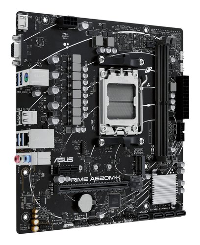 ASUS PRIME A620M-K | Placa Base Micro ATX Socket AM5 para AMD Ryzen 7000 | Chipset A620, USB 3.2, LAN Gigabit, Audio HD 4 ASUS PRIME A620M-K | Placa Base Micro ATX Socket AM5 para AMD Ryzen 7000 | Chipset A620, USB 3.2, LAN Gigabit, Audio HD - Imagen 4