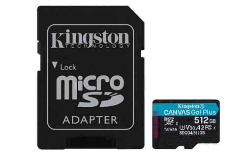 Kingston Canvas Go Plus 512GB microSDXC U3 V30 Card 2 Kingston Canvas Go Plus 512GB microSDXC U3 V30 Card - Imagen 2
