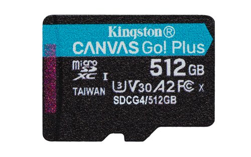 Kingston Canvas Go Plus 512GB microSDXC U3 V30 Card 3 Kingston Canvas Go Plus 512GB microSDXC U3 V30 Card - Imagen 3