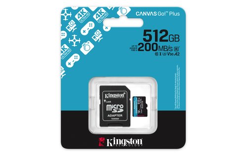 Kingston Canvas Go Plus 512GB microSDXC U3 V30 Card 6 Kingston Canvas Go Plus 512GB microSDXC U3 V30 Card - Imagen 6