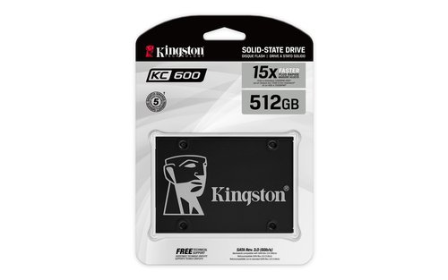 Kingston KC600 SSD 512GB Autoencriptable AES 256-bit 2.5" SATA III 5 Kingston KC600 SSD 512GB Autoencriptable AES 256-bit 2.5" SATA III - Imagen 5