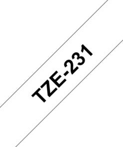 Alternative view of Brother TZe-231 Cinta Laminada Negro sobre Blanco 12mm x 8m para Rotuladoras P-Touch