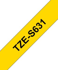 Alternative view of Brother TZe-S631 Cinta Laminada Extra Resistente Negro sobre Amarillo (12mm x 8m) para P-Touch