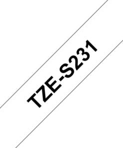 Alternative view of Brother TZe-S231 Cinta Laminada Extrarresistente Negro sobre Blanco 12mm x 8m para Brother P-Touch