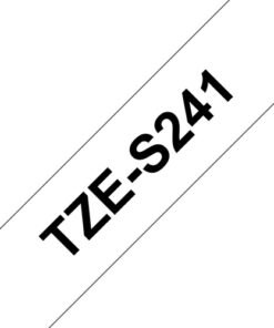 Alternative view of Brother TZe-S241 - Adhesivo extrarresistente - negro sobre blanco - rollo (1,8 cm x 8 m) 1 cinta(s) tipo laminado - para Brother PT-D600; P-Touch PT-1880, D450, D800, E310, E550, E800, P900, P950