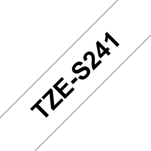 Cinta Adhesiva extrarresistente laminada negro sobre blanco 1,8cm x 8m Brother TZe-S241 2 Cinta Adhesiva extrarresistente laminada negro sobre blanco 1,8cm x 8m Brother TZe-S241 - Imagen 2