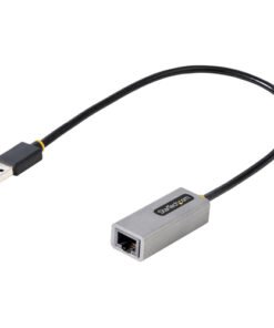Alternative view of StarTech.com Adaptador USB a Ethernet, USB 3.0 a Ethernet Gigabit de 10/100/1000 para Portátiles, con Cable Incorporado de 30cm, Adaptador USB a RJ45, Adaptador NIC, Adaptador de Red USB (USB31000S2) - Adaptador de red - USB 3.2 Gen 1 - Gigabit Ethernet x 1 - gris espacio