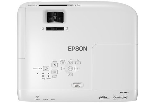 Epson - Proyector 3LCD - W49 - 3800L WXGA 1200x800 - RJ45, HDMIx2, VGAx2, RS232x2, 3,5mm in-out, USB A y B - Bocinas - 2 años 3 Epson - Proyector 3LCD - W49 - 3800L WXGA 1200x800 - RJ45, HDMIx2, VGAx2, RS232x2, 3,5mm in-out, USB A y B - Bocinas - 2 años - Imagen 3