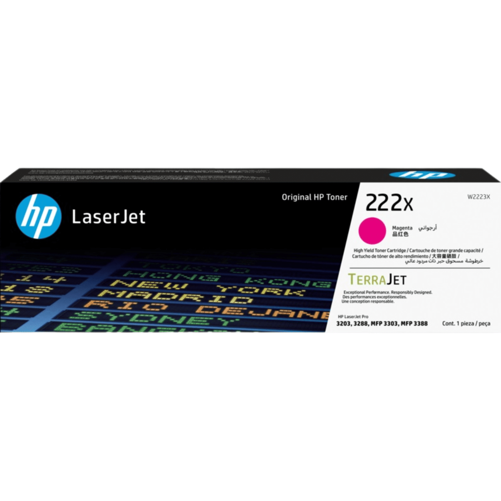 Cartucho de Tóner Magenta Original LaserJet HP 222X 1 Cartucho de Tóner Magenta Original LaserJet HP 222X