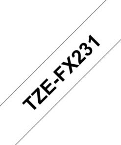Brother TZe-FX231 - Autoadhesivo - negro sobre blanco - rollo (1,2 cm x 8 m) 1 cinta(s) tipo laminado - para P-Touch PT-E310, E550, P900; P-Touch Cube PT-P910; P-Touch Cube Pro PT-P910 4 Brother TZe-FX231 - Autoadhesivo - negro sobre blanco - rollo (1,2 cm x 8 m) 1 cinta(s) tipo laminado - para P-Touch PT-E310, E550, P900; P-Touch Cube PT-P910; P-Touch Cube Pro PT-P910 - Imagen 2