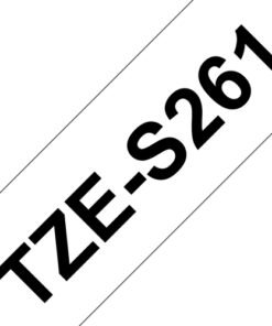 Alternative view of Cinta para Etiquetadora Extra Resistente Negro Blanco 3.6cm 8m Laminada Brother TZe-S261
