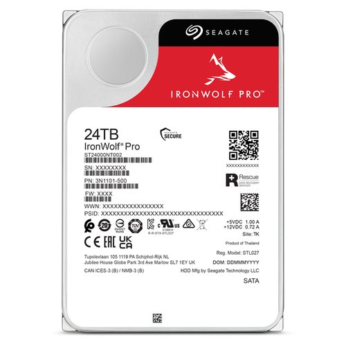 Seagate IronWolf Pro - Hard drive - Internal hard drive - 24 TB - 7200 rpm 5 Seagate IronWolf Pro - Hard drive - Internal hard drive - 24 TB - 7200 rpm - Imagen 5